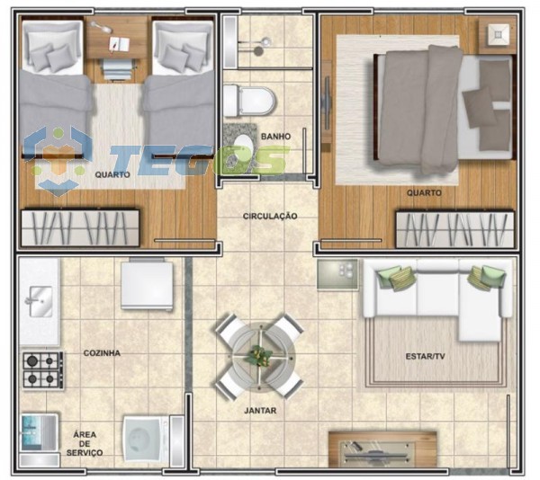 APARTAMENTO INTEIRAMENTE MOBILIADO - CONDOMÍNIO LIBRA Foto 8